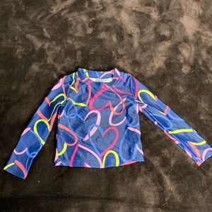 Carter's Big Girls Rashguard Size 4t Long Sleeve UPF 50+